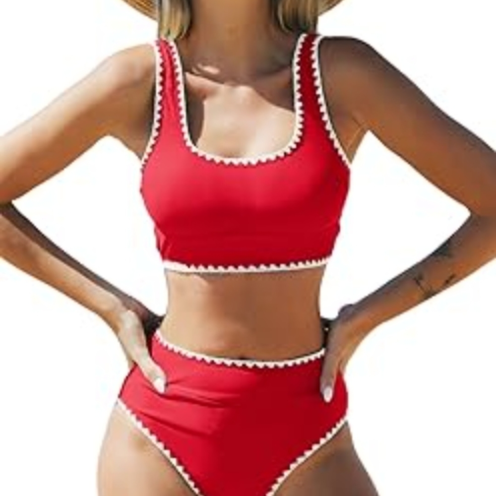 Red Women's Swimwear Set